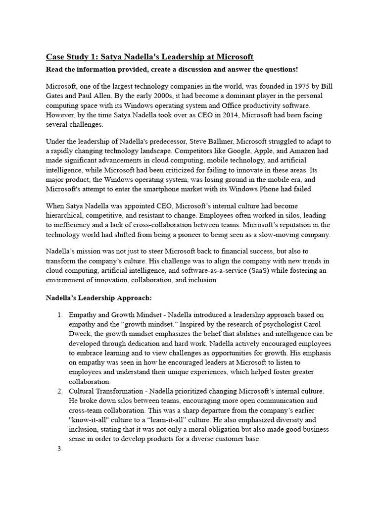 Divya Nadellas Impact On Microsoft A Leadership Story Of Change - 2nj0uav
