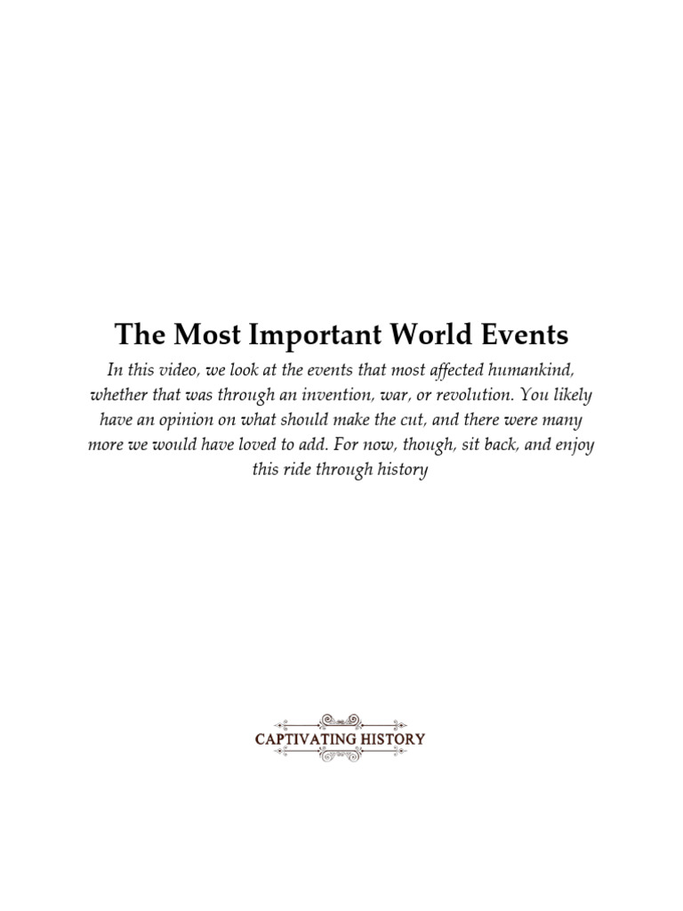 Key Events Shaping World History | PDF | Mesopotamia | Ancient Egypt