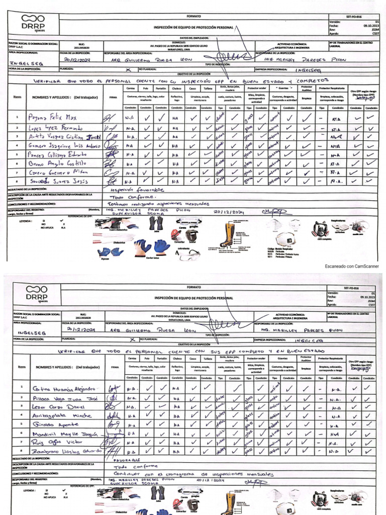 Check List Epp Ingelseg | PDF