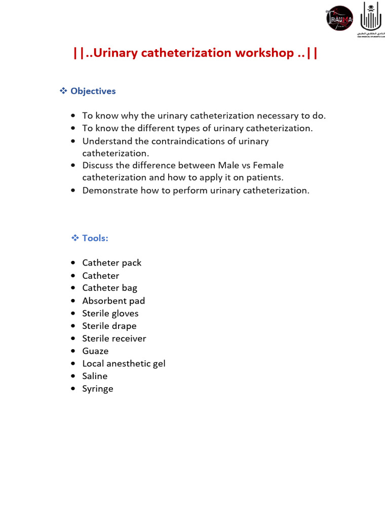 Male Urinary Catheterization Guide | PDF | Genitourinary System ...