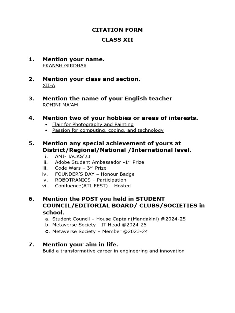 Citation Form | PDF