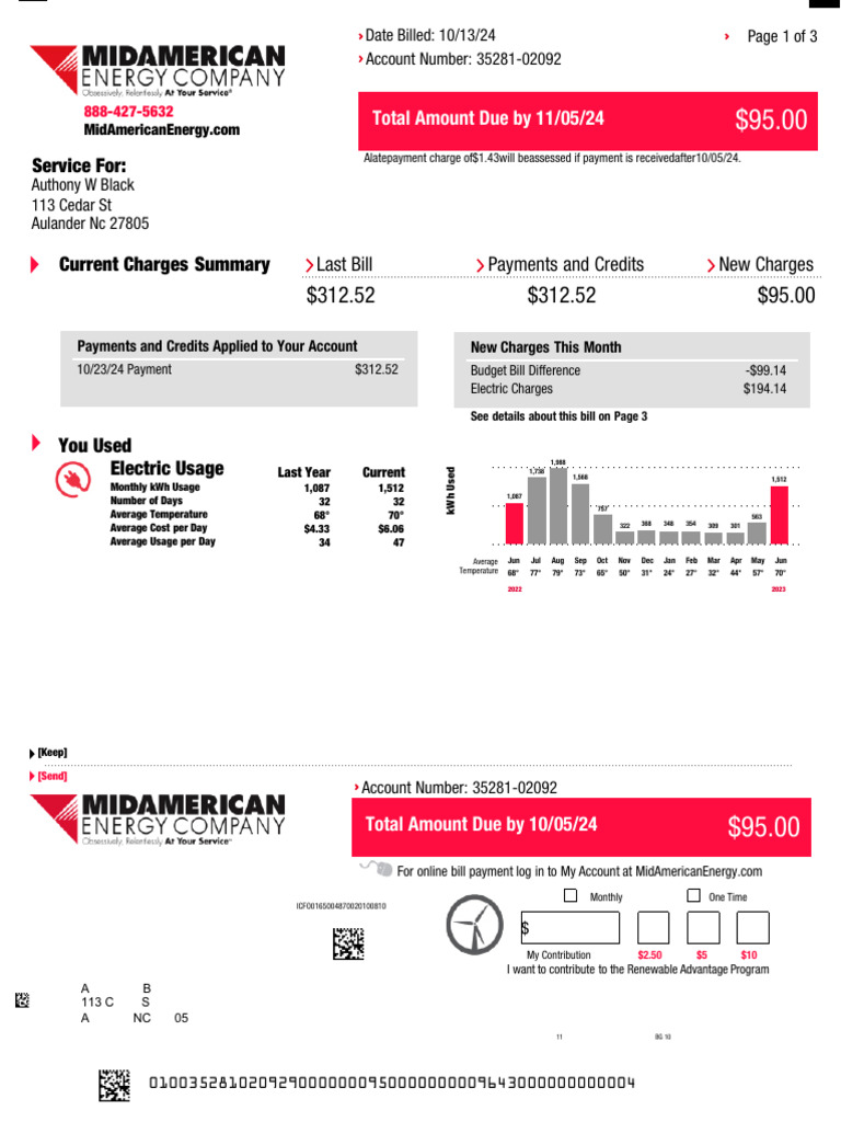 MidAmerican Energy Bill Payment Options | PDF | Fee | Taxes