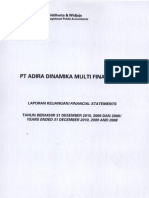 Laporan Keuangan 2010 Adira Dinamika Multi Finance ADMF. Audited.