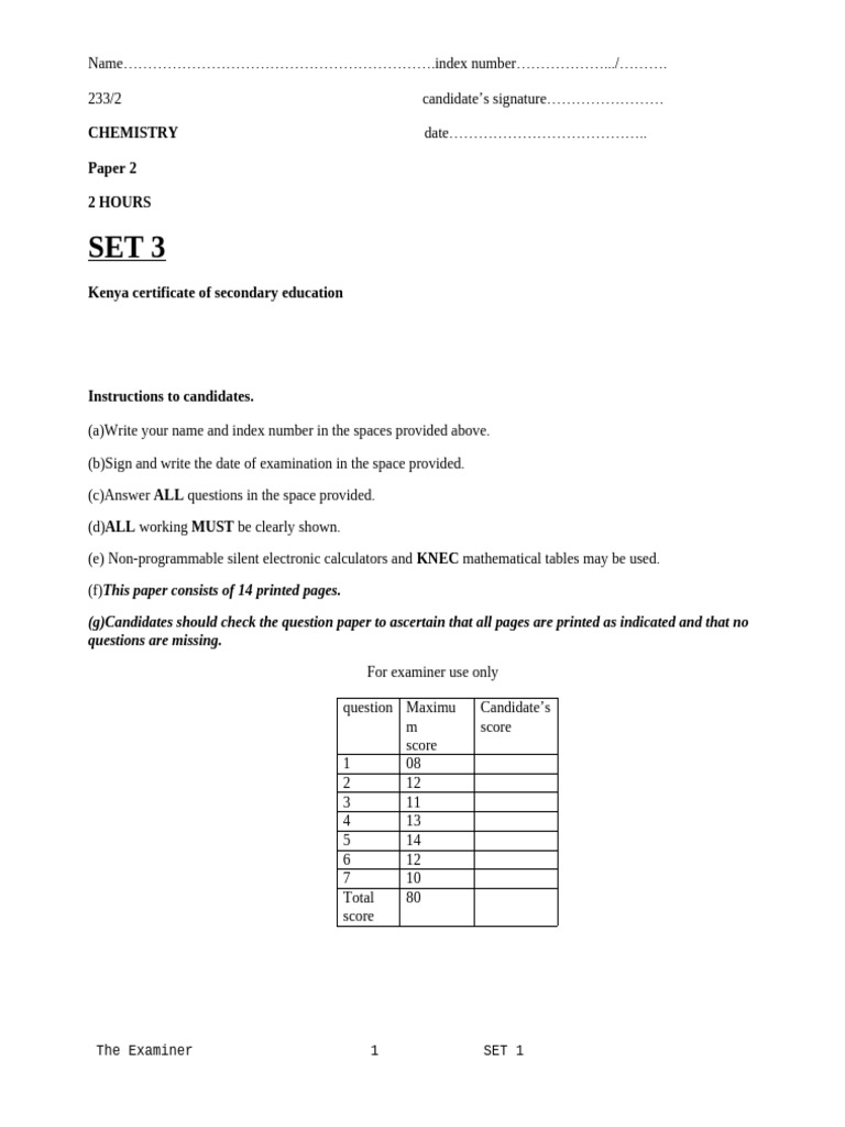 Chem P2 Set 3 Pdf Applied And Interdisciplinary Physics Materials