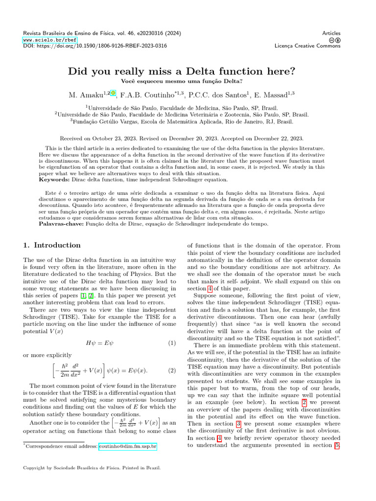 SBF - 2024 - Did You Really Miss A Delta Function Here | PDF ...