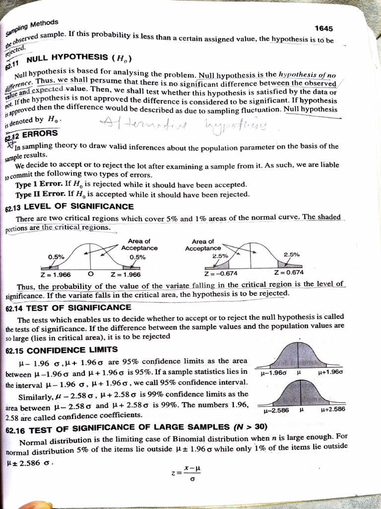 T-Test Notes | PDF | Statistical Hypothesis Testing | Statistical ...