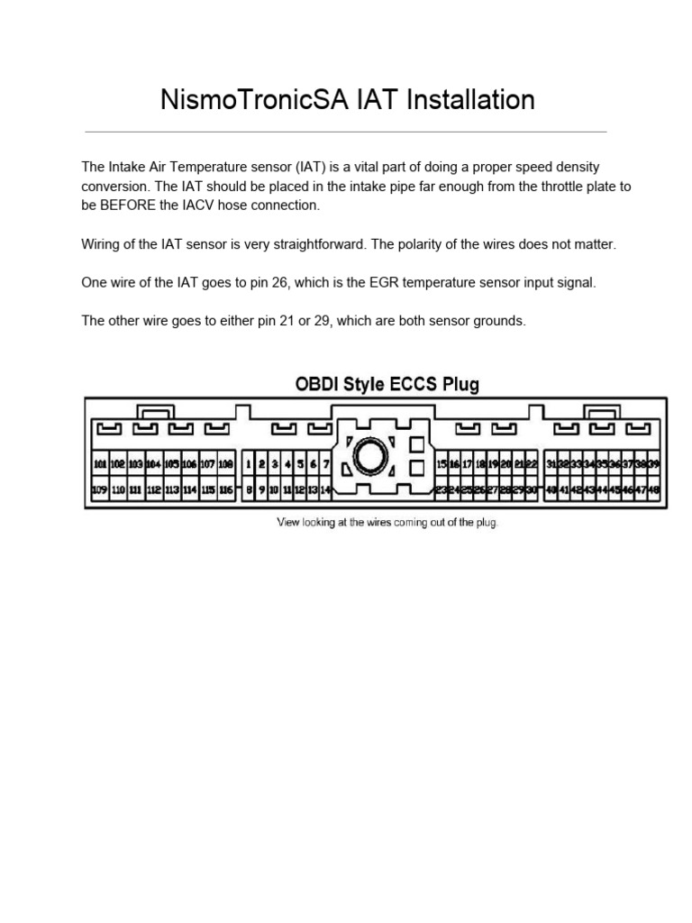 IAT Sensor Installation Guide | PDF