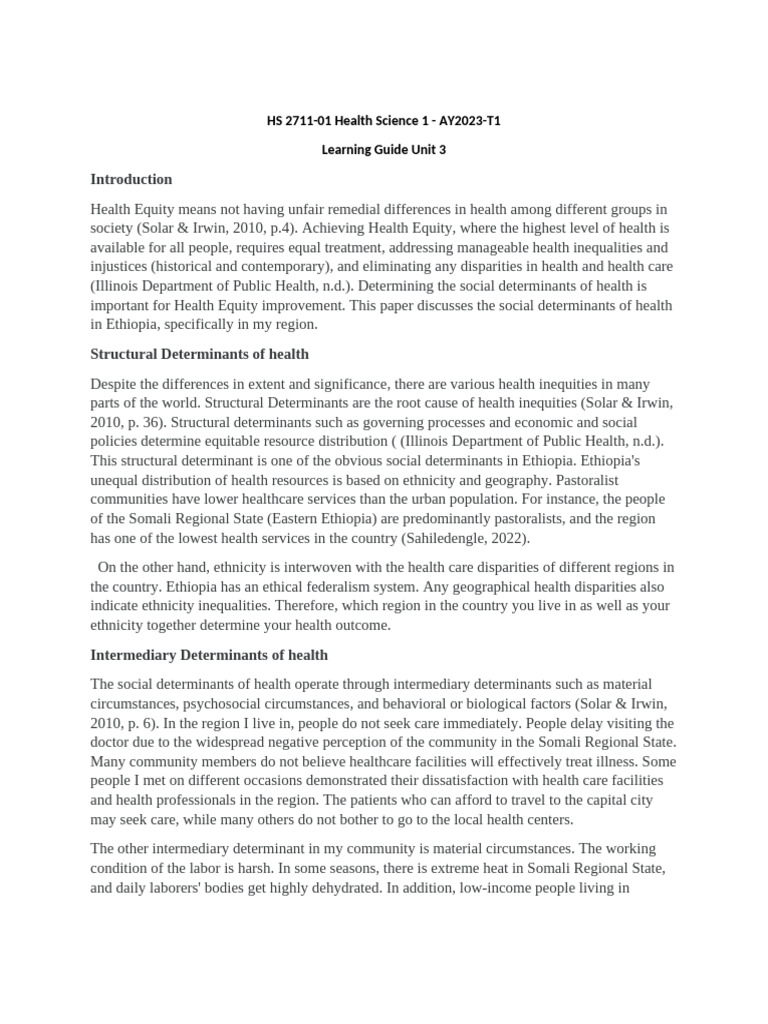 Community and Public Health 1 Discussion Assignment 3 | PDF | Health ...