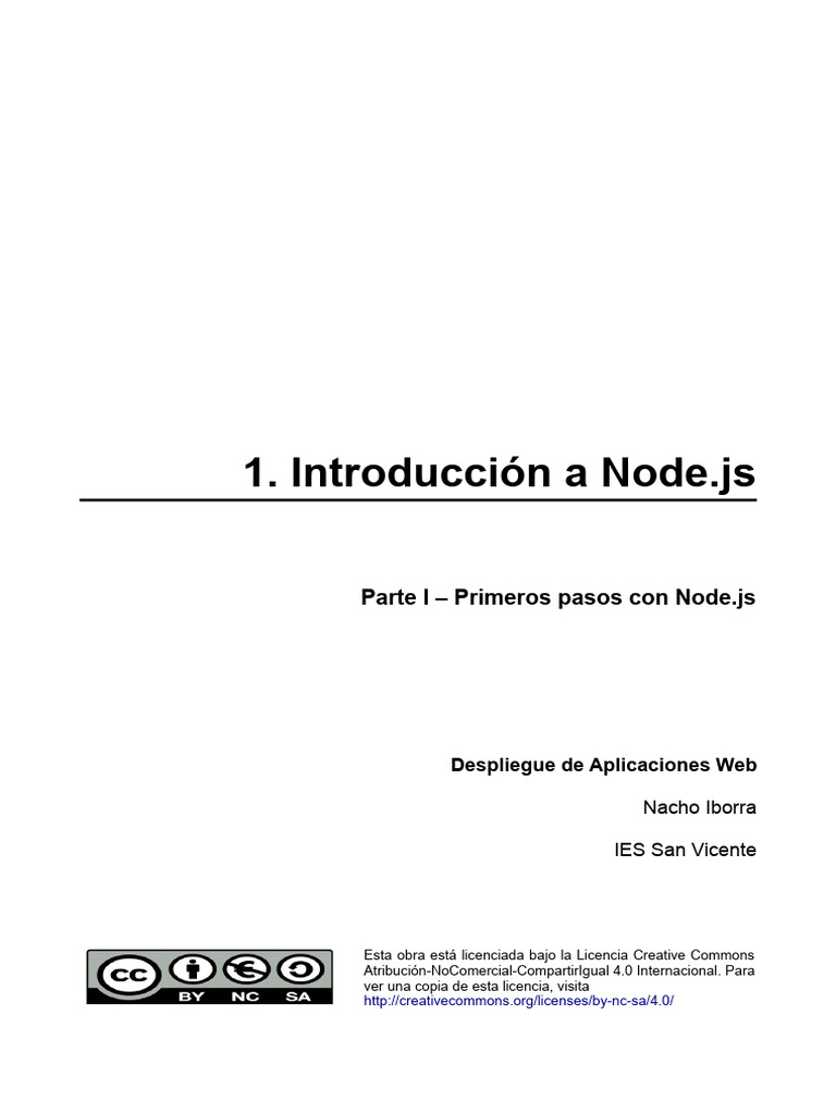 Primeros Pasos en Node.js | PDF | Script Java | Archivo de computadora