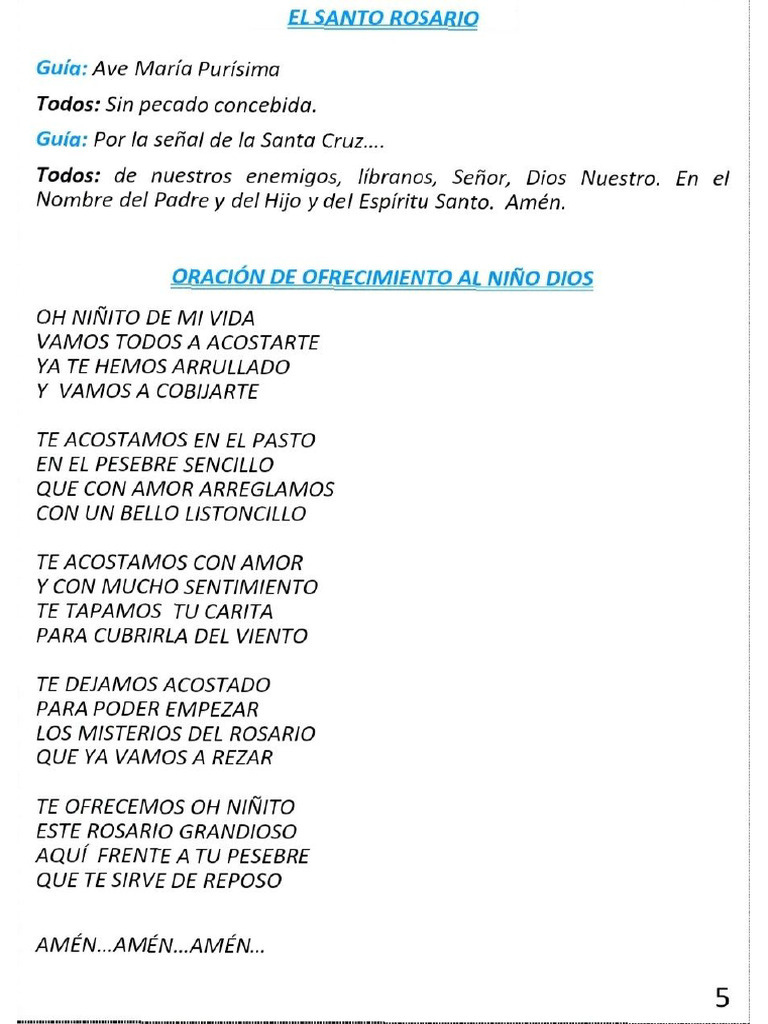 Rosario Niño Dios | PDF