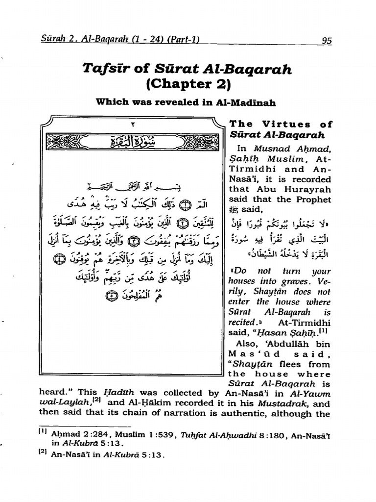 Tafsir Ibn Kathir Surah 2 Al Baqara Part I | PDF