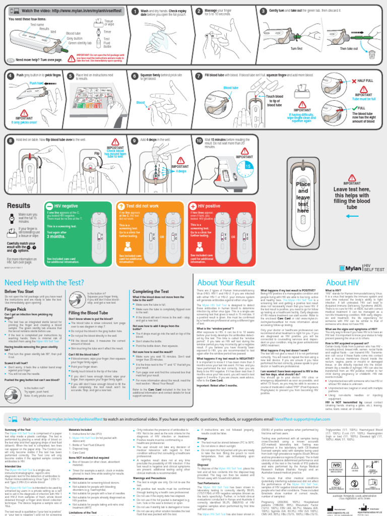 Instruction | PDF | Diagnosis Of Hiv/Aids | Hiv