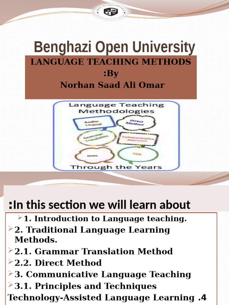 Teaching Presentation | PDF | Language Education | Learning