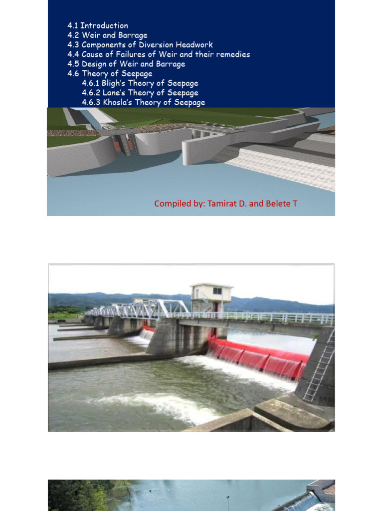 Hydraulic Structures-Chapter 4-Lecture Material | PDF | Dam | River