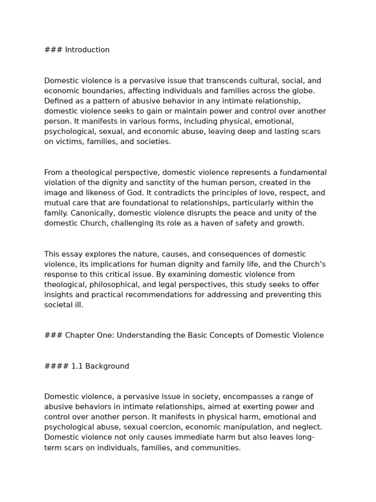 Domestic Violence Pdf Domestic Violence Violence