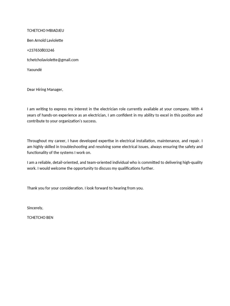 My Application Letter | PDF