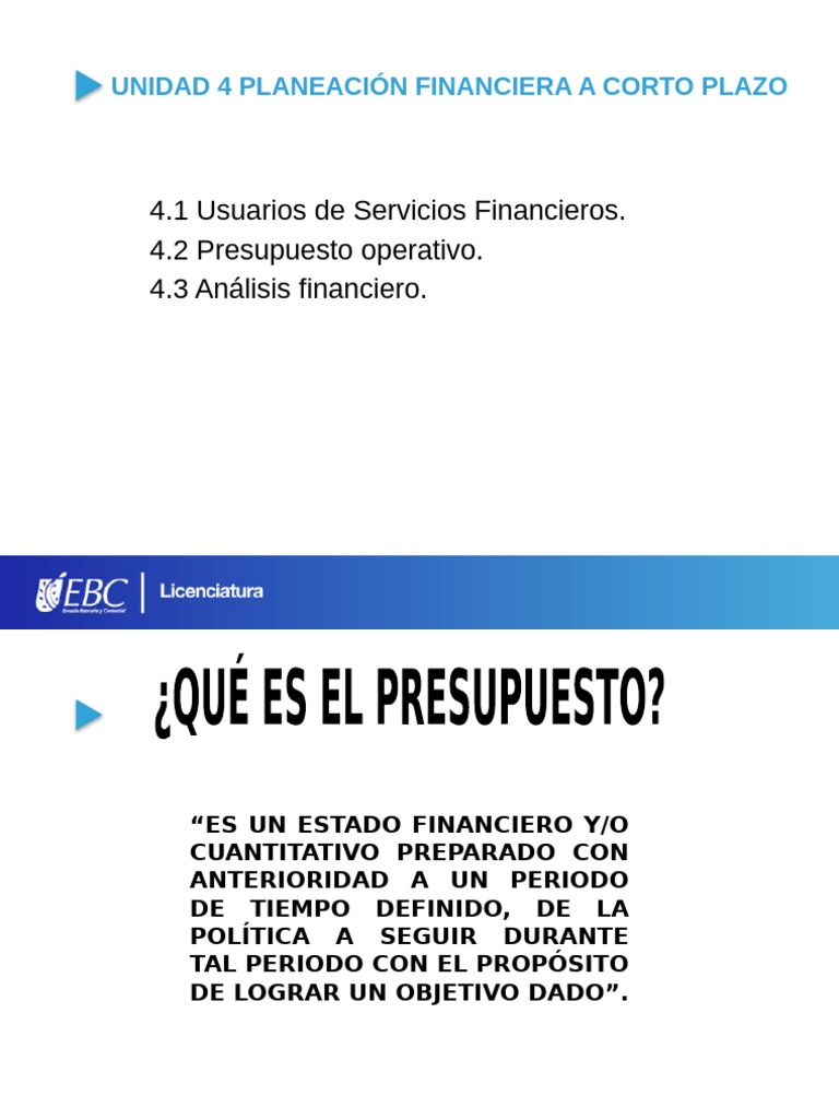 Unidad 4 Planeación Financiera A Corto Plazo | PDF | Presupuesto ...