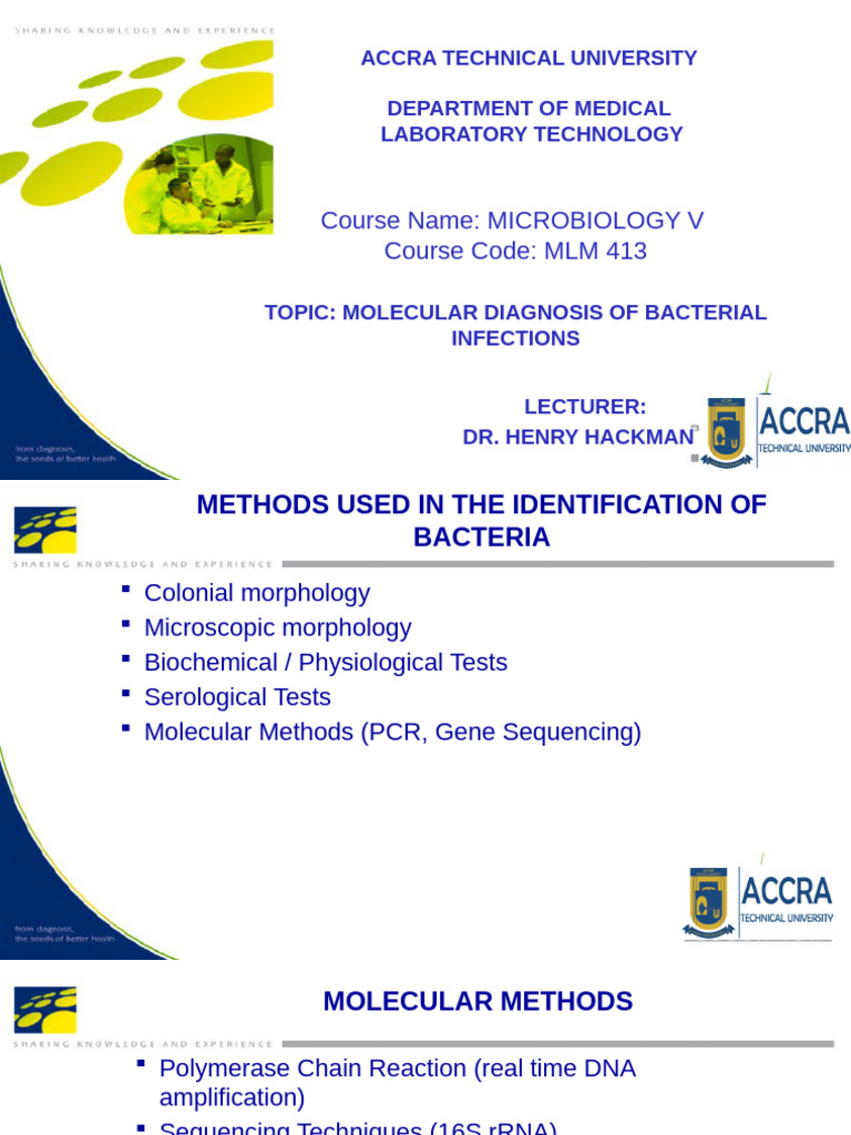 Molecular Diagnosis of Bacterial Infections | PDF