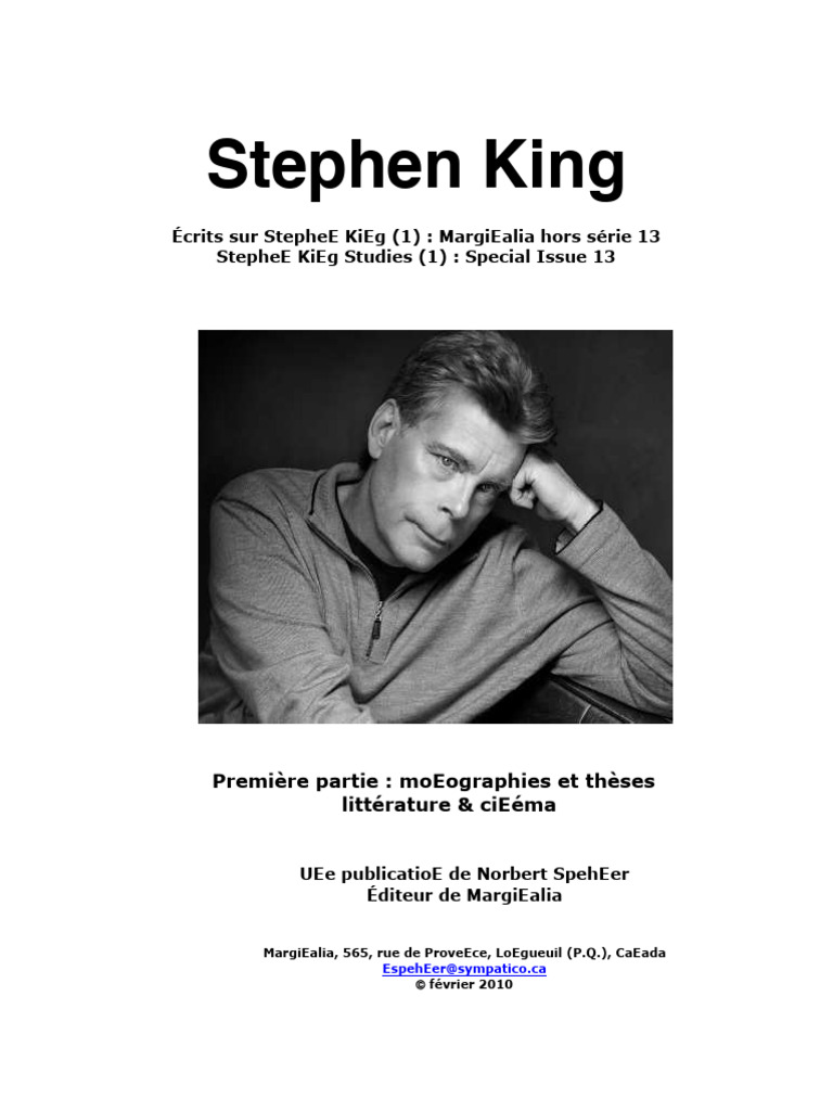 Bibliographie complète de Stephen King | PDF | Stephen King