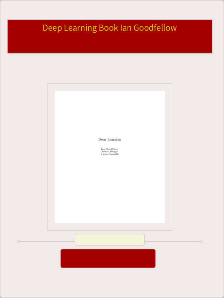 Deep Learning Book Ian Goodfellow All Chapters Instant Download | PDF ...