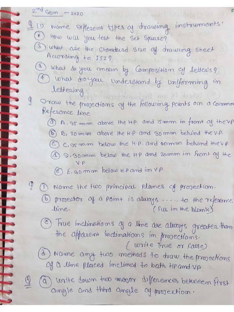 Engineering Graphics 2nd Sem. | PDF