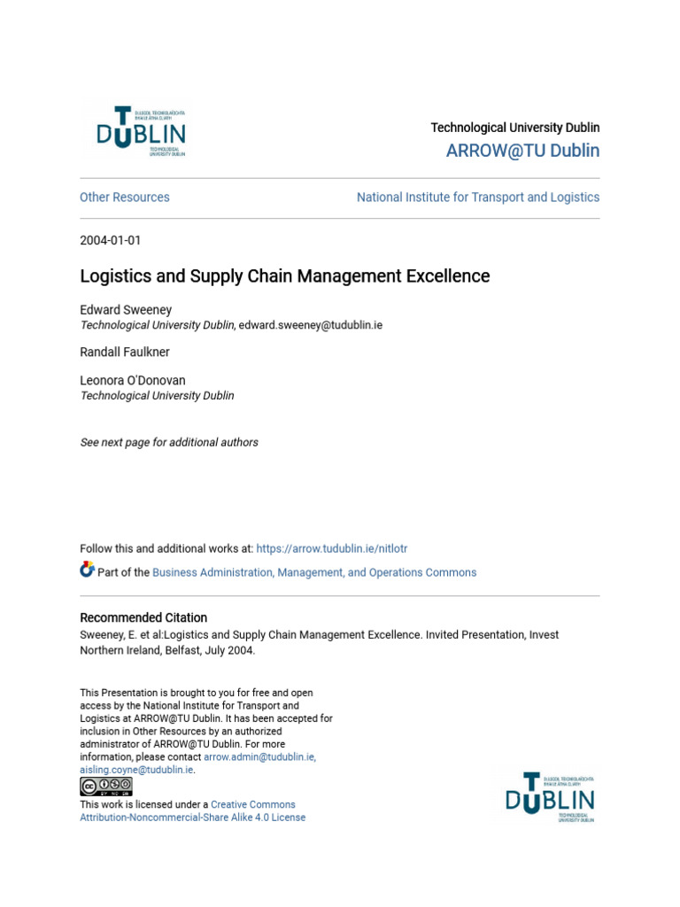 Supply Chain Management Excellence Insights | PDF | Logistics | Business