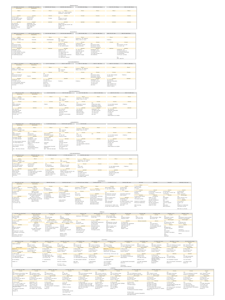 CrossFit Training Plan Overview | PDF | Sports Science | Physical Exercise