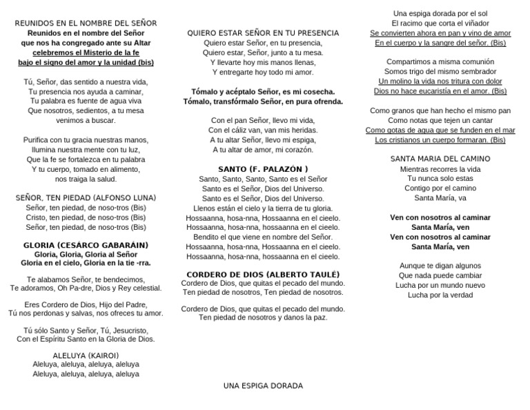 Reunidos en El Nombre Del Señor | PDF | eucaristía | María, madre de Jesús
