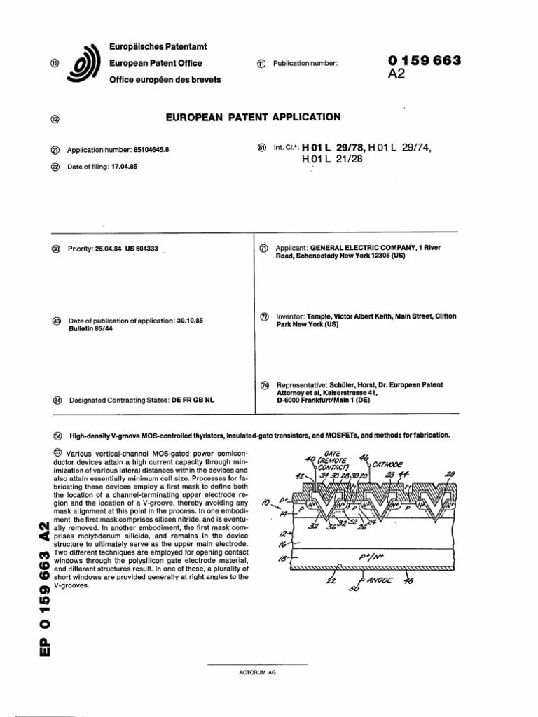 EP0159663A2 | PDF | Electrical Components | Solid State Engineering