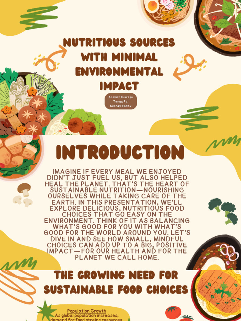 Identifying Nutritious Food Sources With Minimal Environmental Impact ...