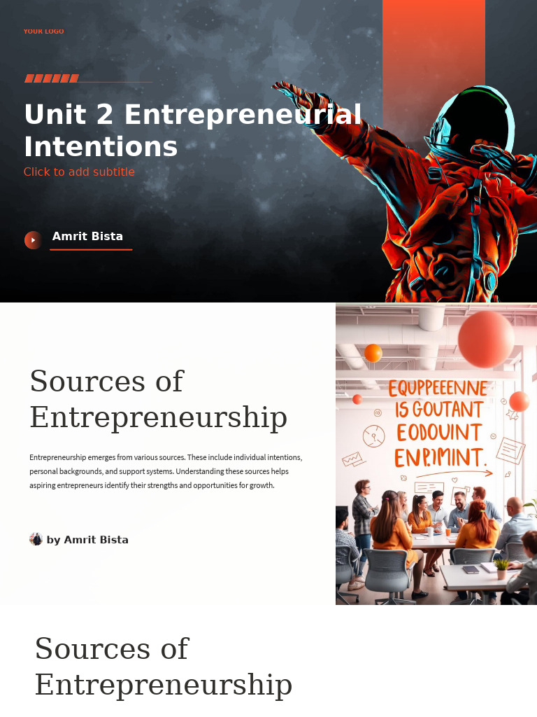 Lecture 2 1entrepreneurial Intention Pdf Entrepreneurship Self