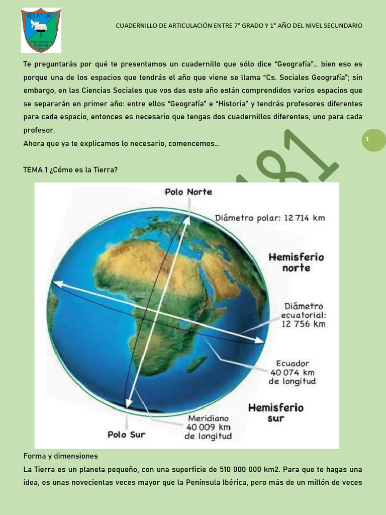 Cuadernillo Geografía | PDF | Tierra | Atmósfera