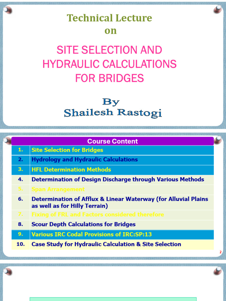 Site Selection & Hydrology by S Rastogi | PDF | Cost Of Living | Hydrology