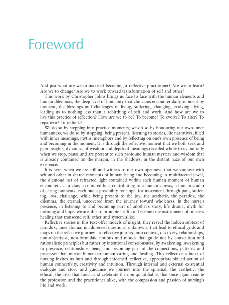 4.becoming A Reflective Practitioner - (Foreword) | PDF | Reflective ...