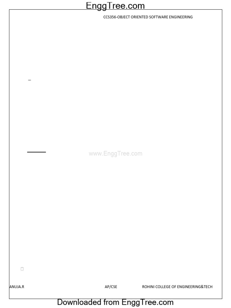 CCS356 Object Oriented Software Engineering Lecture Notes 1 | PDF ...