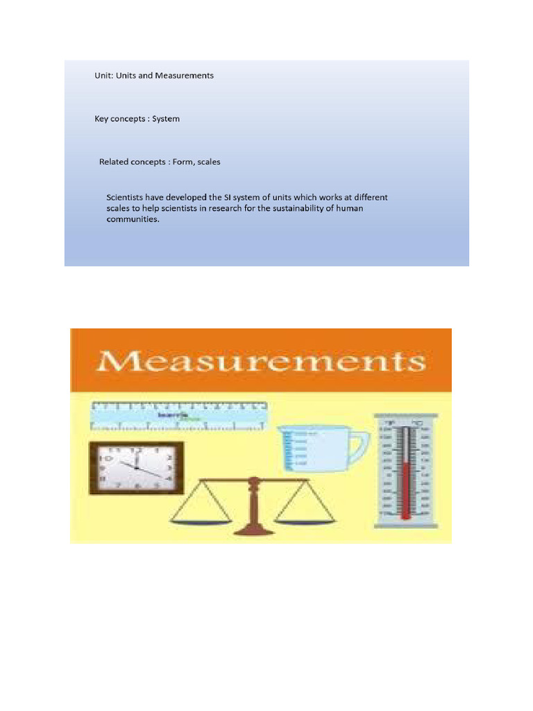 Understanding Measurement and SI Units | PDF | Temperature ...