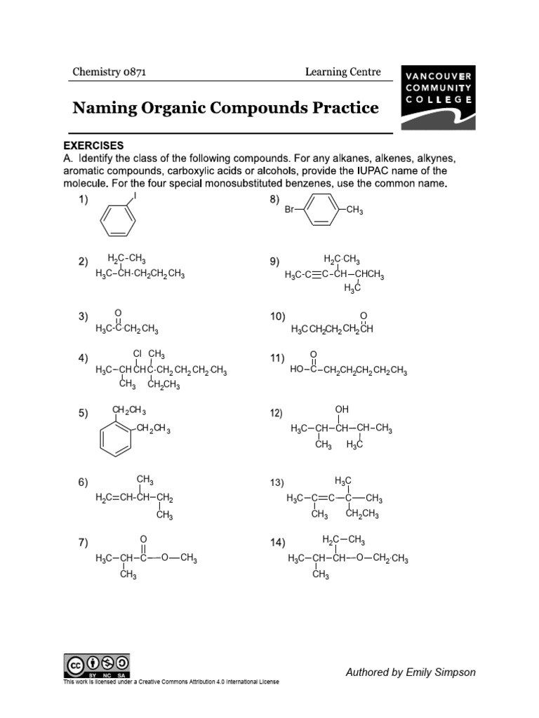Chem0871 namingorganiccompoundspractice qns pdf creative commons