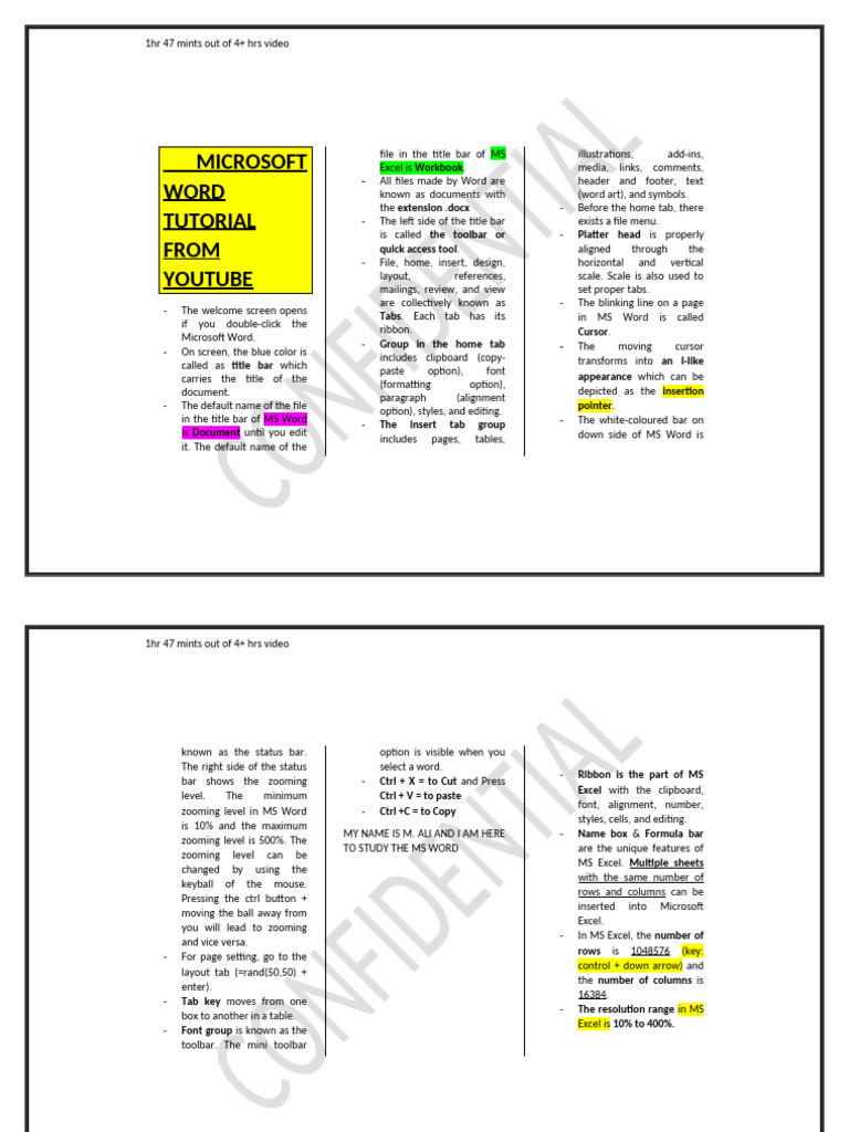 Tutorial Pdf Microsoft Word Page Layout