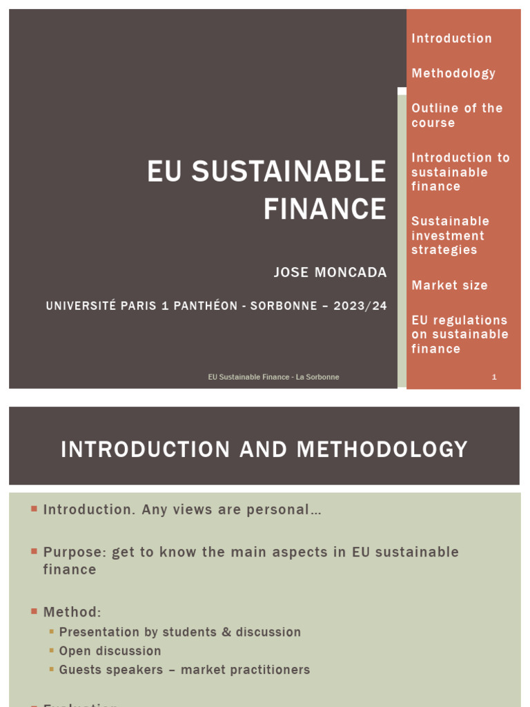 Sustainable finance PDF Investment Fund Hedge Fund