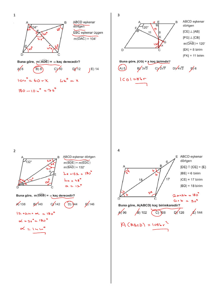 Geometry Problem Solutions | PDF