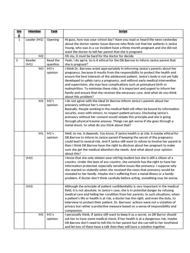 Script 1 2 | PDF | Pregnancy | Informed Consent