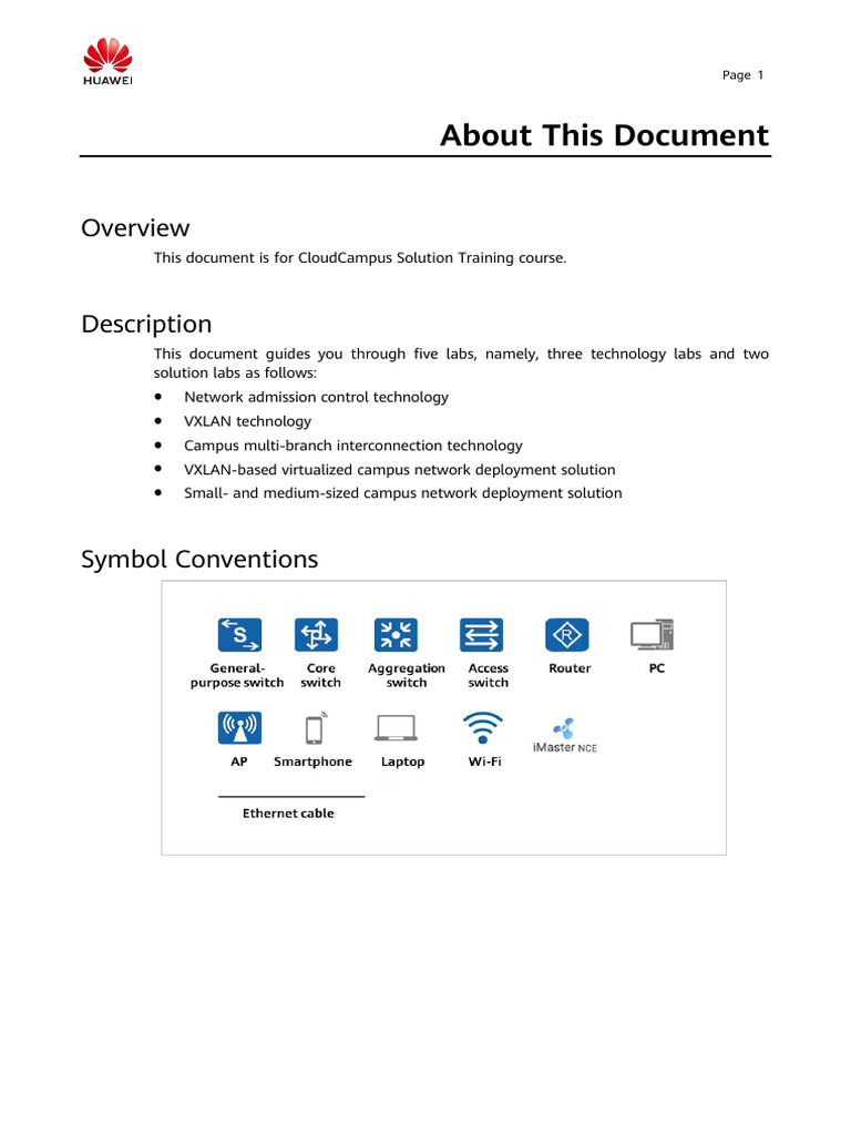 CloudCampus Solution Training V1.0 Lab Guide(G13007412_OTHZH a) | PDF ...