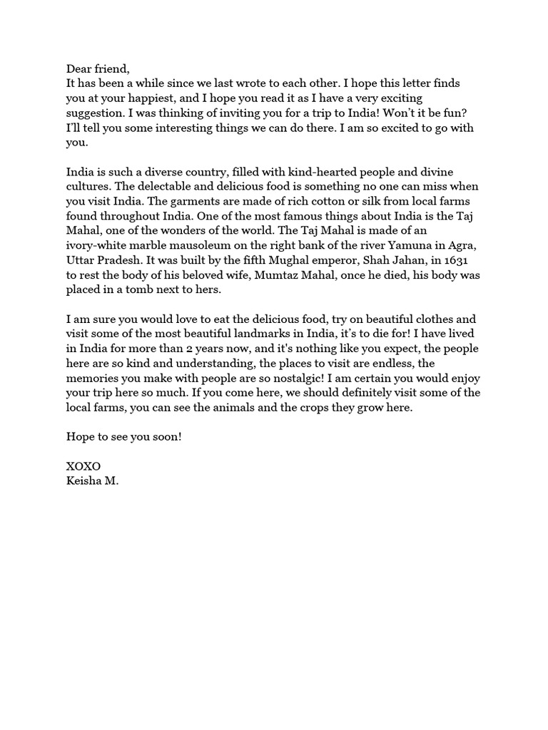 Informal Letter | PDF