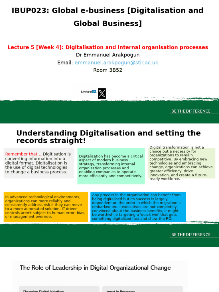Digitalisation in Business Processes | PDF | Analytics | Internet Of Things