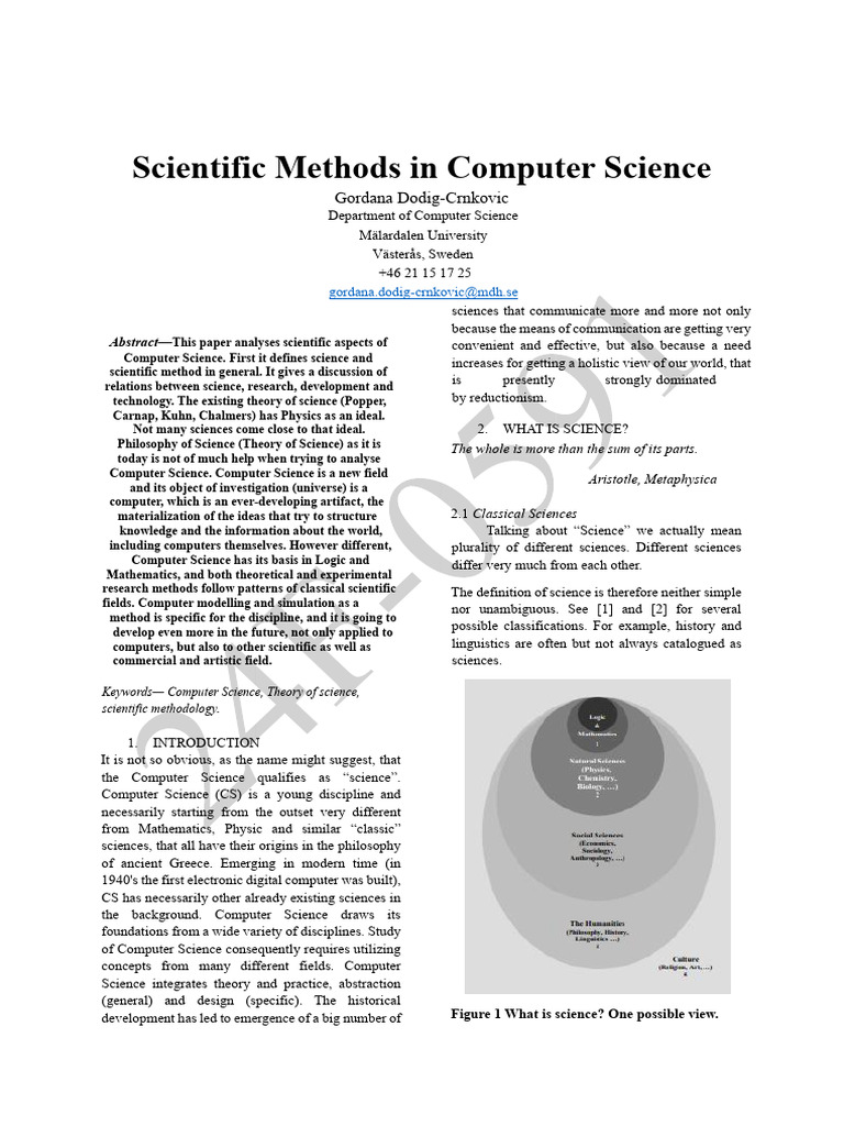 Sci fi methode in cs pdf science theory