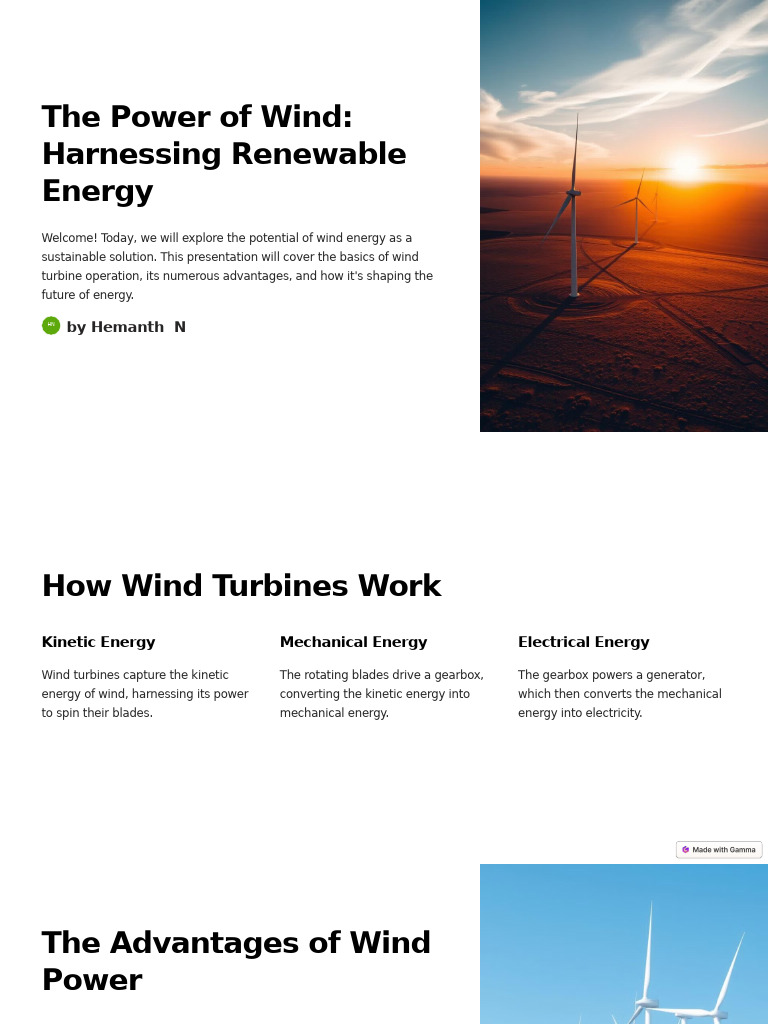 The Power of Wind Harnessing Renewable Energy | PDF | Wind Power ...