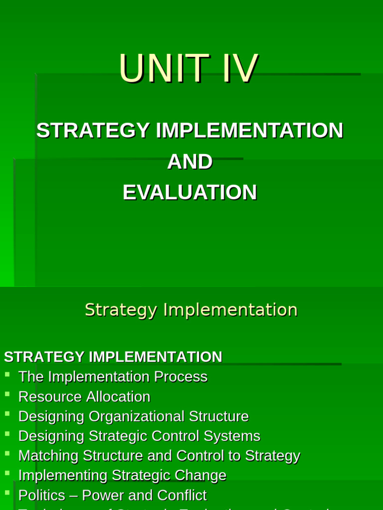 Procedural Implementation in Strategy | PDF | Project Management ...