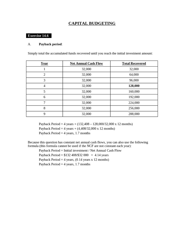 2c capital budgeting pdf net present value present value