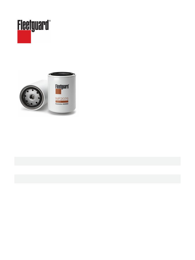 Product Specification - wf2076 | PDF