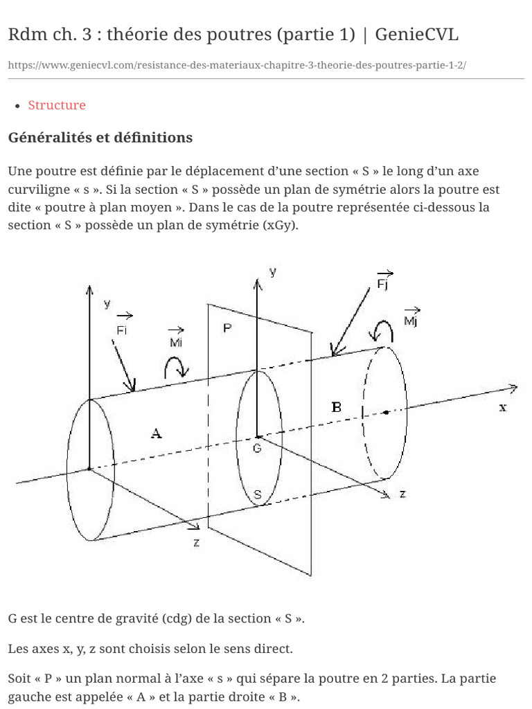 Formulaire RDM Poutre PDF | PDF | Élasticité (Physique) | Mécanique